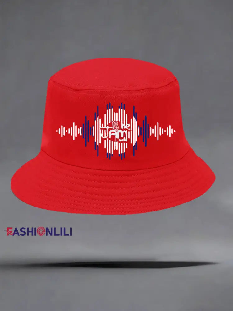 Unisex The Jam- Paul Weller and The Jam Bucket Hat Red / ONE