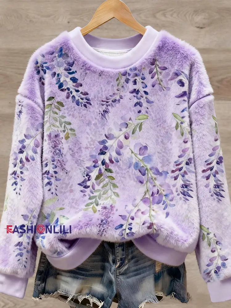 Women’s Alzheimer’s Disease Art Print Casual Flannel Sweater As picture / S