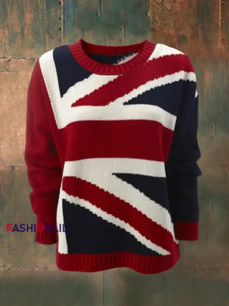 Women’s British Flag Sweatshirt As picture / S