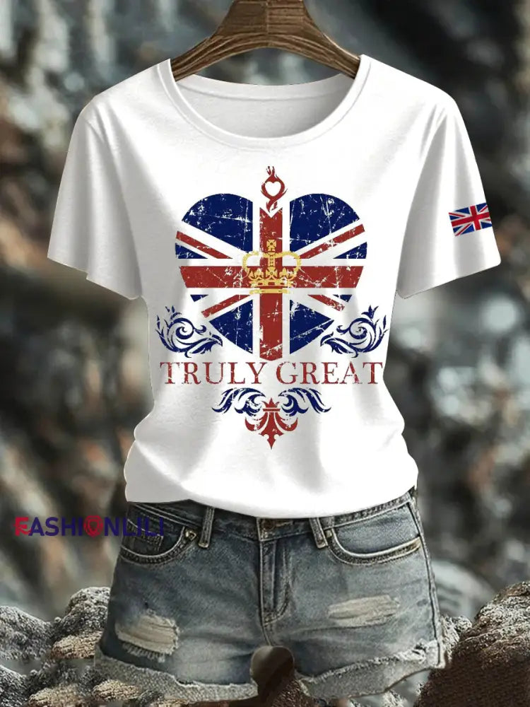 Women’s British short-sleeved T-shirt White / S
