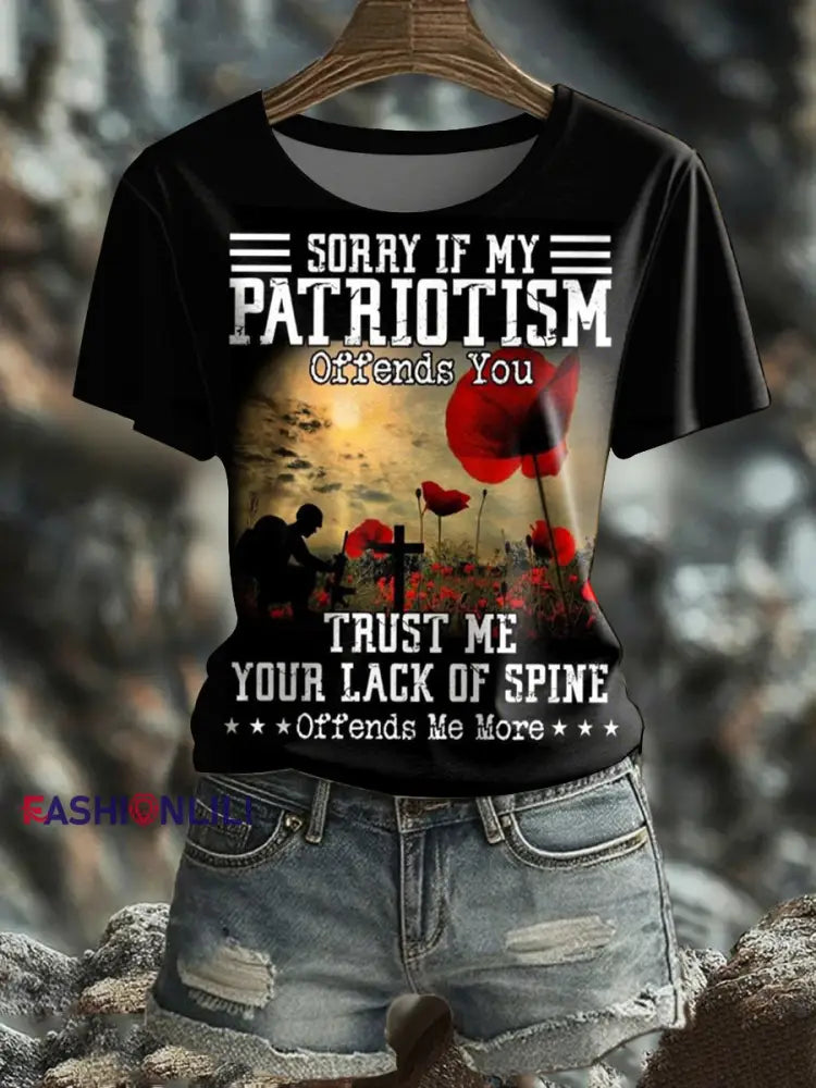 Women’s British Veteran short sleeved T shirt Black / S