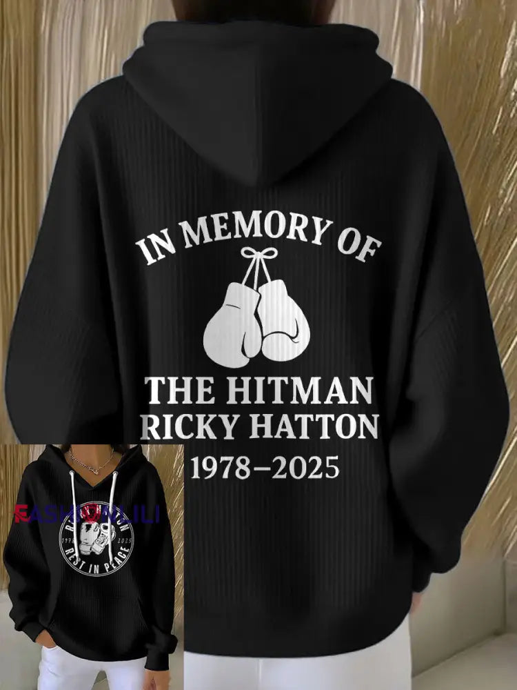 Women’s Hitman Rip Printed Hoodie Black / S
