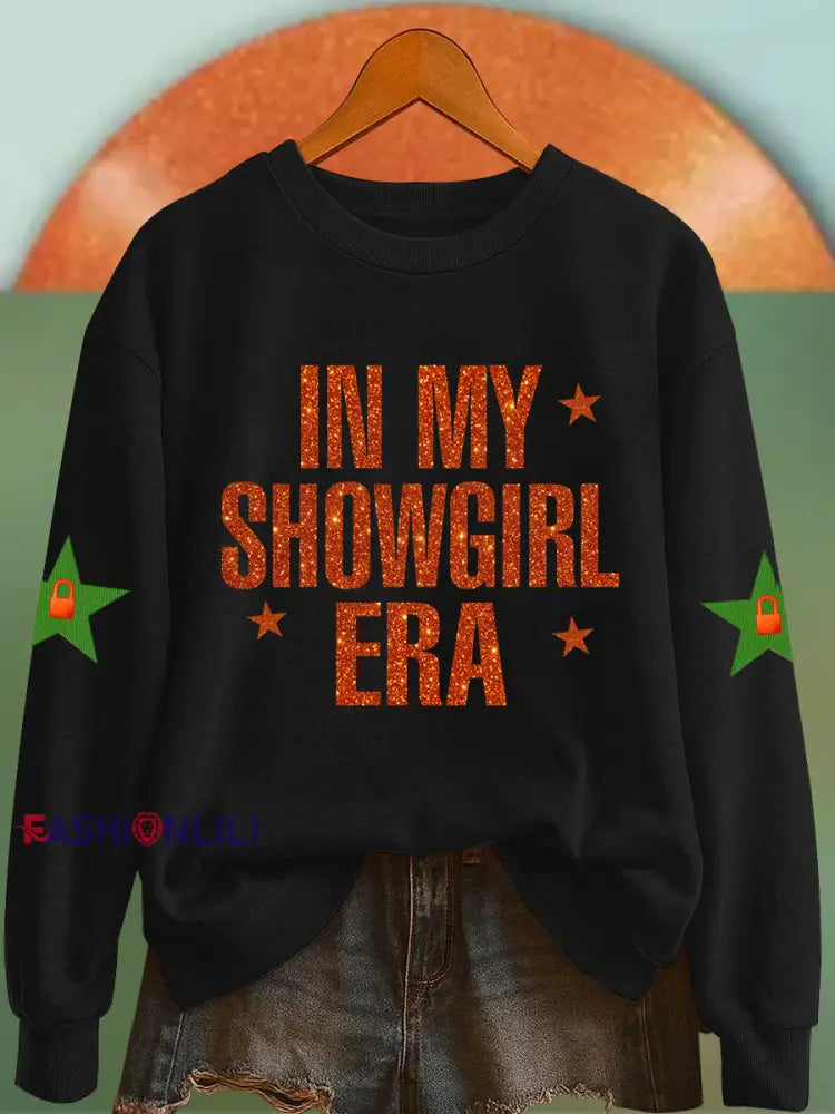 Women’s In My Showgirl Era Sweatshirt Black / S