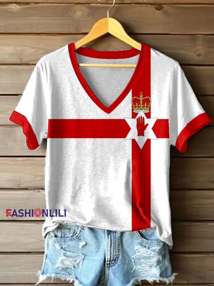 Women’s Northern Ireland Printed Casual T-Shirt White / S
