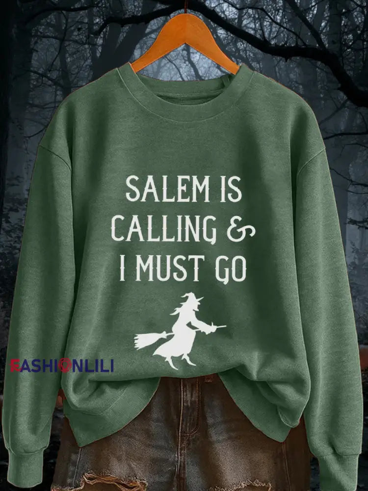 Women’s “Salem is calling and I must go” Sweatshirt Green / S