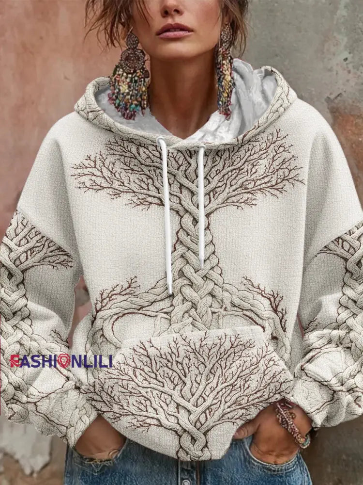 Women’s Viking Tree of Life Hooded Sweatshirt As picture / S