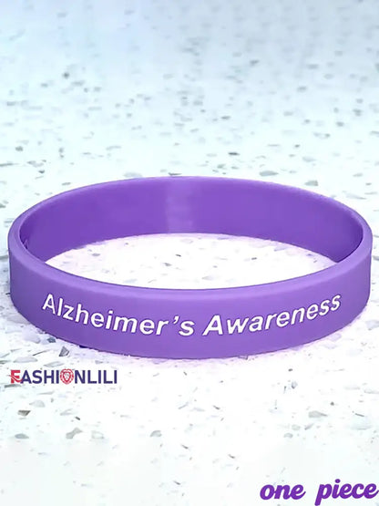 Alzheimer’s Disease Letter Design Wristband Purple / ONE