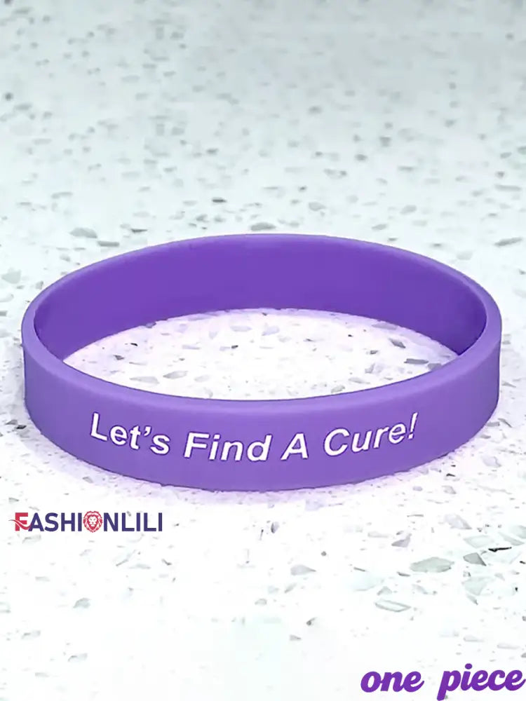 Alzheimer’s Disease Letter Design Wristband Purple / ONE