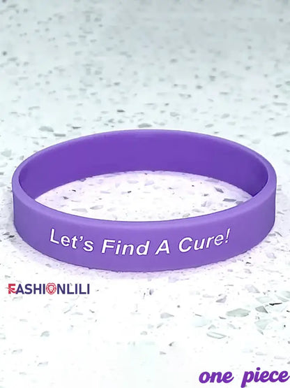 Alzheimer’s Disease Letter Design Wristband Purple / ONE