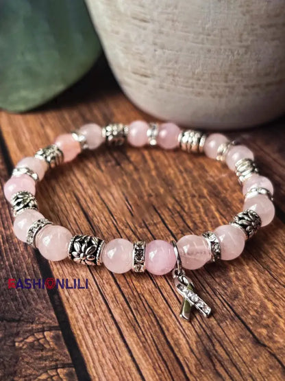Breast Cancer Awareness Inspired Bead Bracelet As picture / ONE