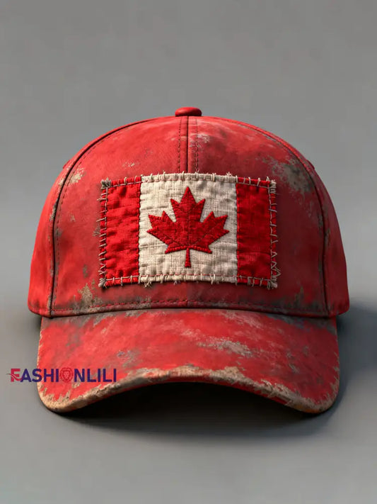Canada Print Casual Unisex Hat Red / ONE