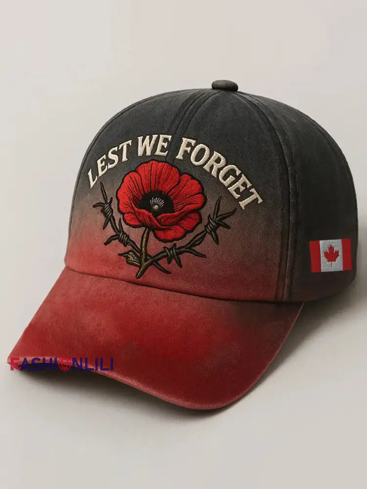 CANADA Printed Casual Unisex Cap Red / ONE