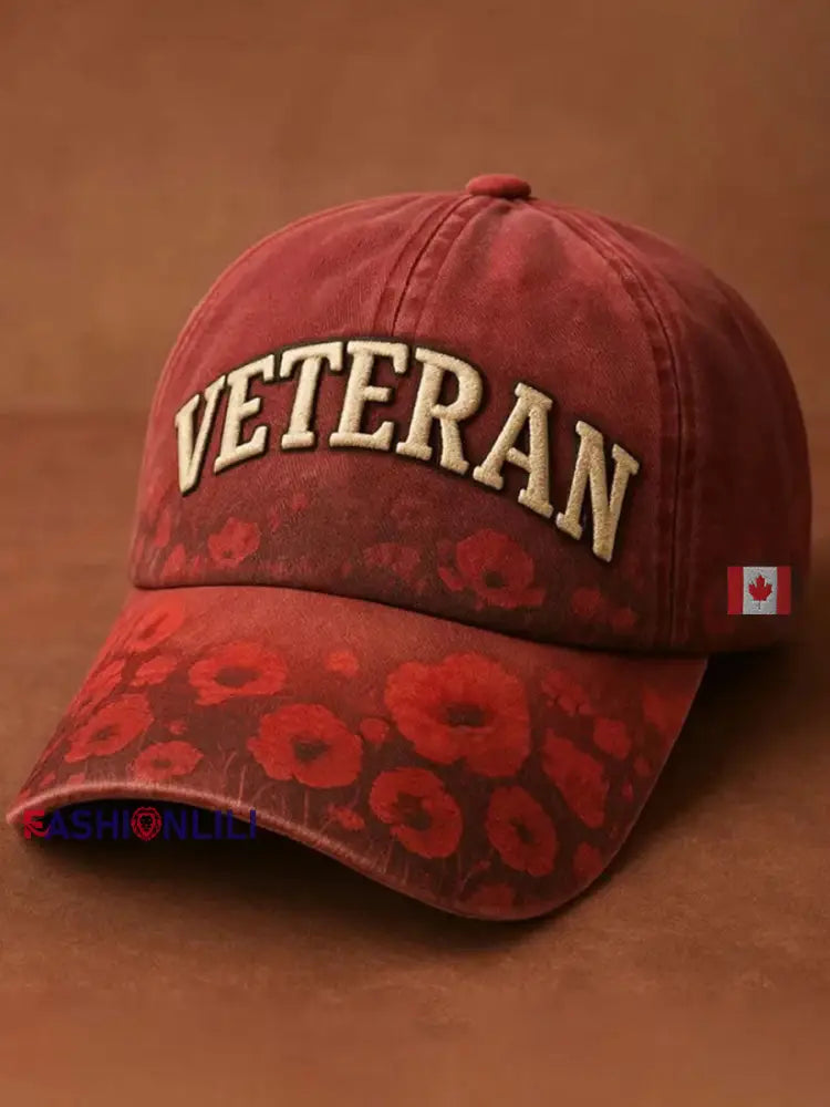 CANADA Printed Casual Unisex Cap Red / ONE