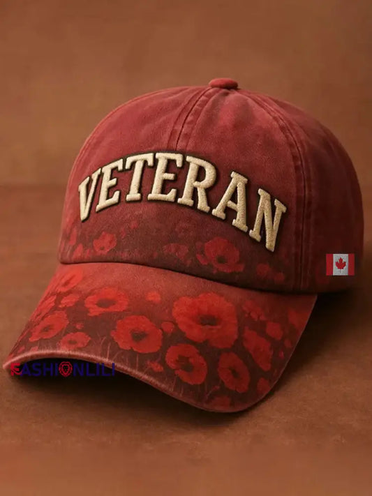 CANADA Printed Casual Unisex Cap Red / ONE