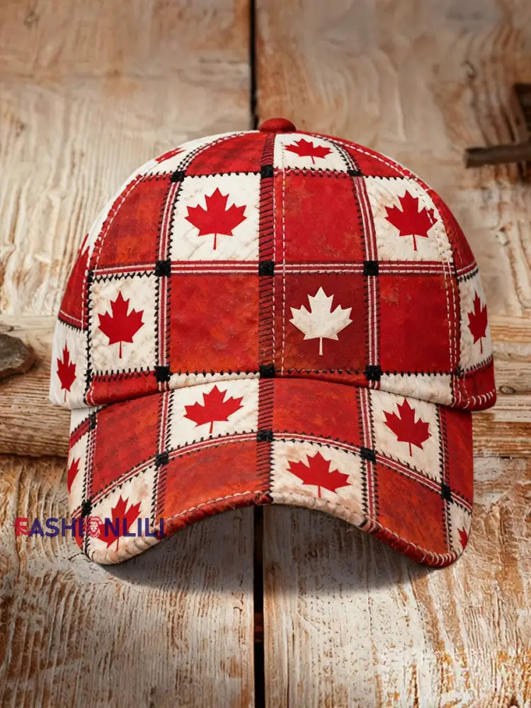 Canada Vintage Maple Leaf Unisex Hats Red / ONE