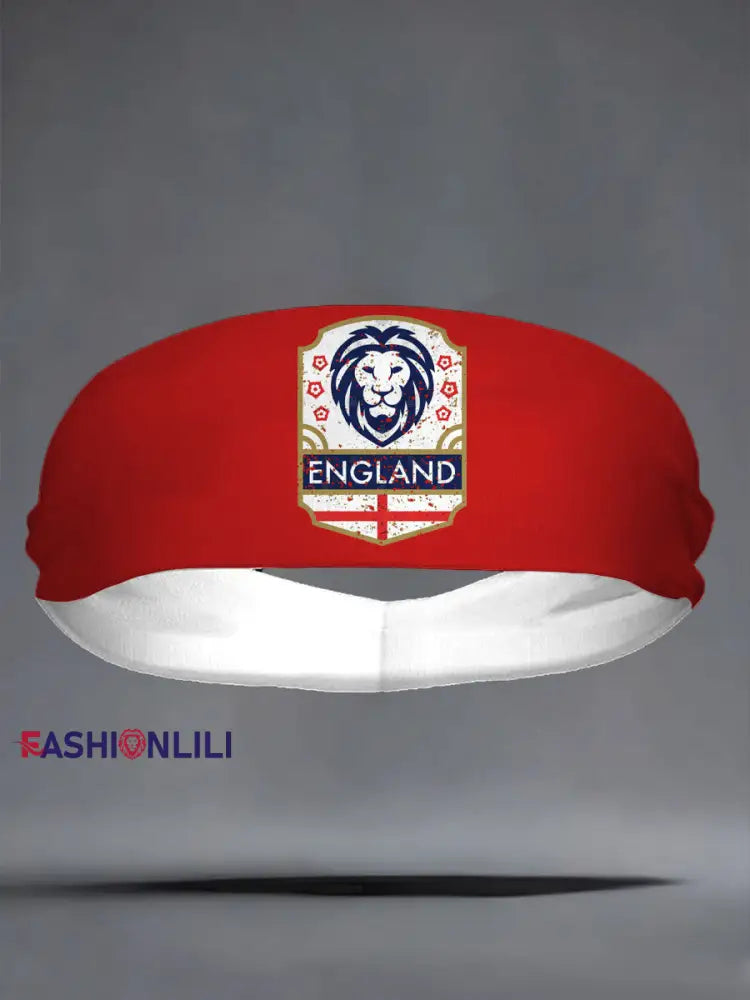 England Football Lover Printed Sports Headband Red / ONE