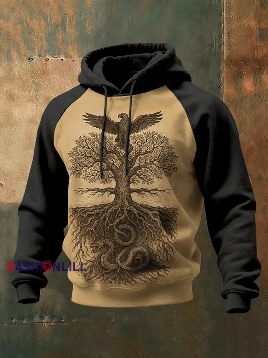 Män Vintage Viking Tryck Casual Sweatshirt As picture / S