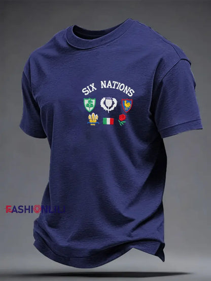 Men’s 6 Nations Rugby Art Printed T-shirt