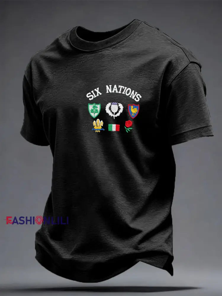 Men’s 6 Nations Rugby Art Printed T-shirt
