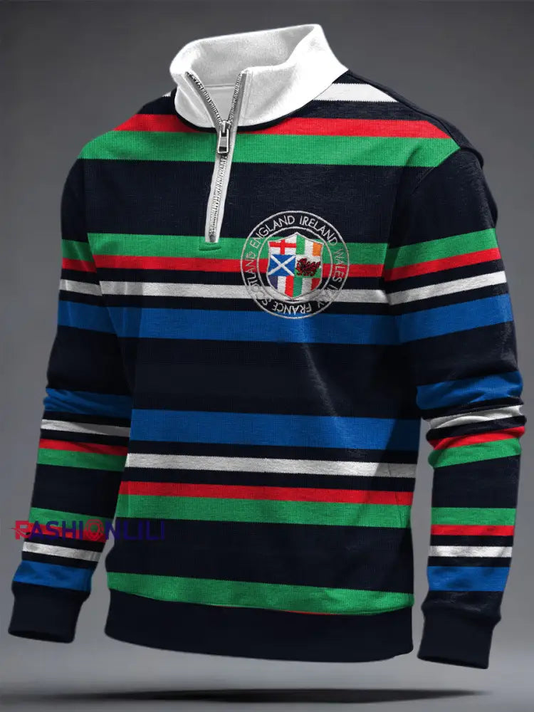 Men’s 6 Nations Rugby Lover Printed Casual Tops As picture / S