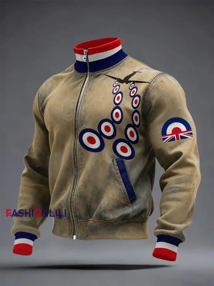 Men’s Air Mods Music Lover Printed Coat Khaki / S