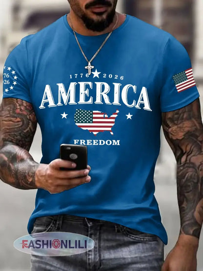 Men’s America 1776-2026 T-Shirt - Blue / S