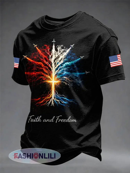 Men’s America Printed T-shirt - As picture / S