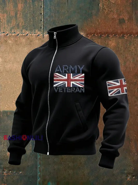 Men’s ARMY VETERAN Print Sweatshirt Black / S