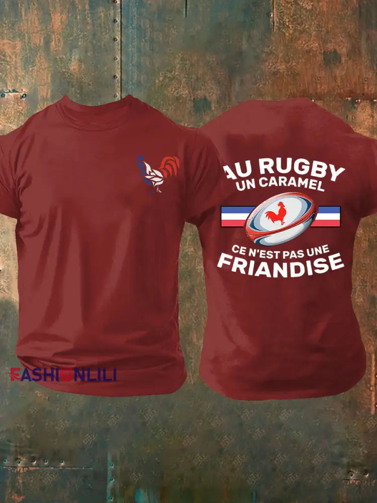Men’s Au Rugby Un Caramel C’est Pas Une Friandise Short-sleeved T-shirt