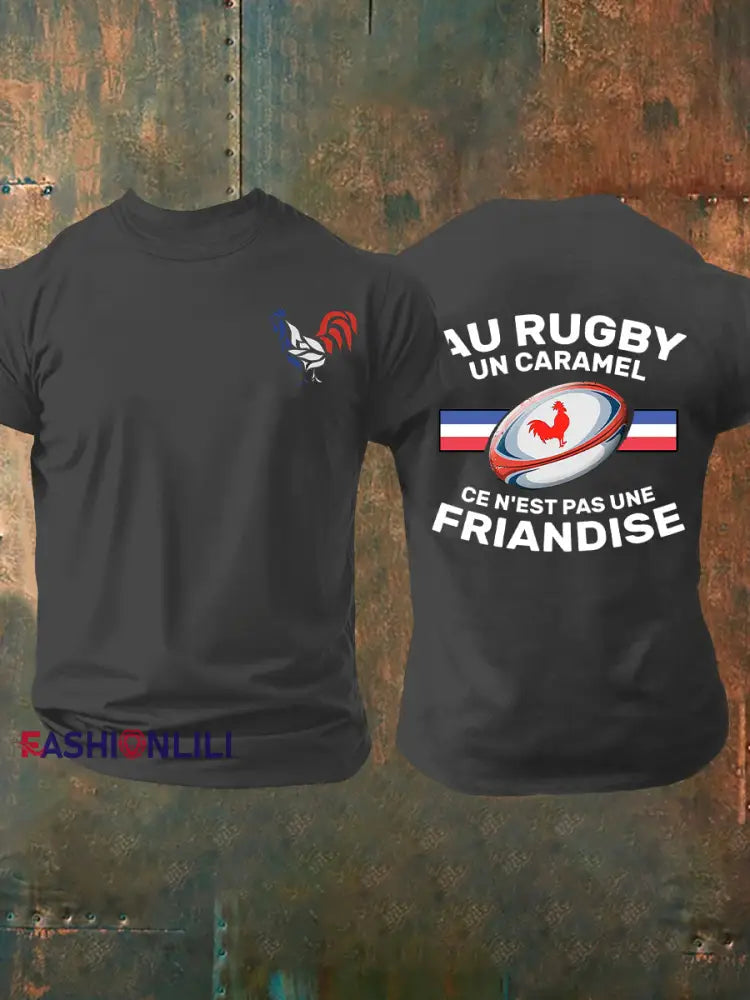 Men’s Au Rugby Un Caramel C’est Pas Une Friandise Short-sleeved T-shirt