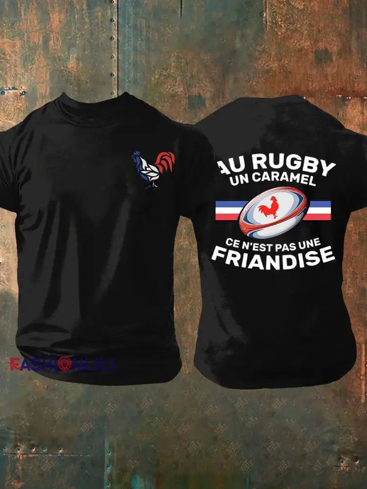 Men’s Au Rugby Un Caramel C’est Pas Une Friandise Short-sleeved T-shirt