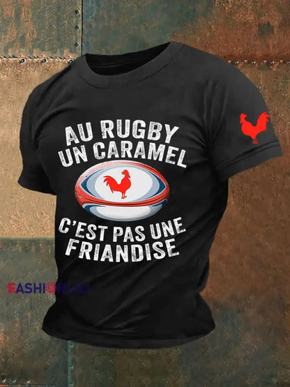 Men’s Au Rugby Un Caramel C’est Pas Une Friandise Short Sleeves T-shirt Black / S