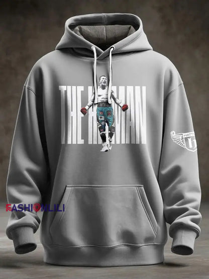 Men’s Boxing Lover Rip Hitman Legend Printed Hoodie