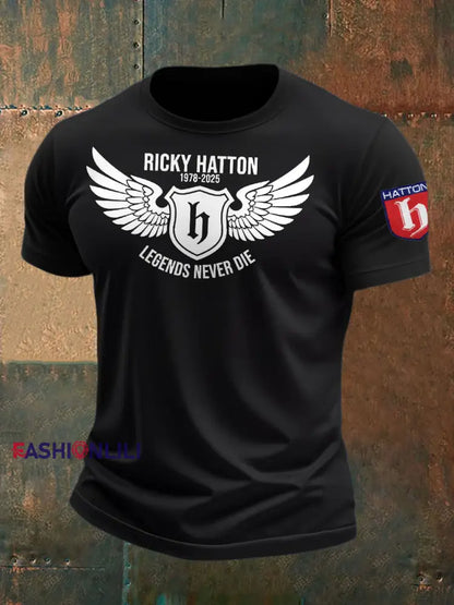 Men’s Boxing Lover Rip Hitman Legend Printed T-Shirt Black / S