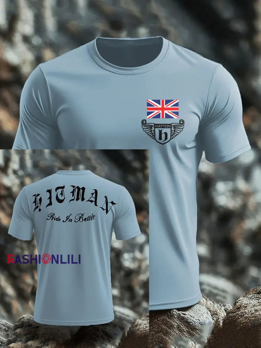 Men’s Boxing Lover Rip Hitman Legend Printed T-Shirt Sky Blue / S