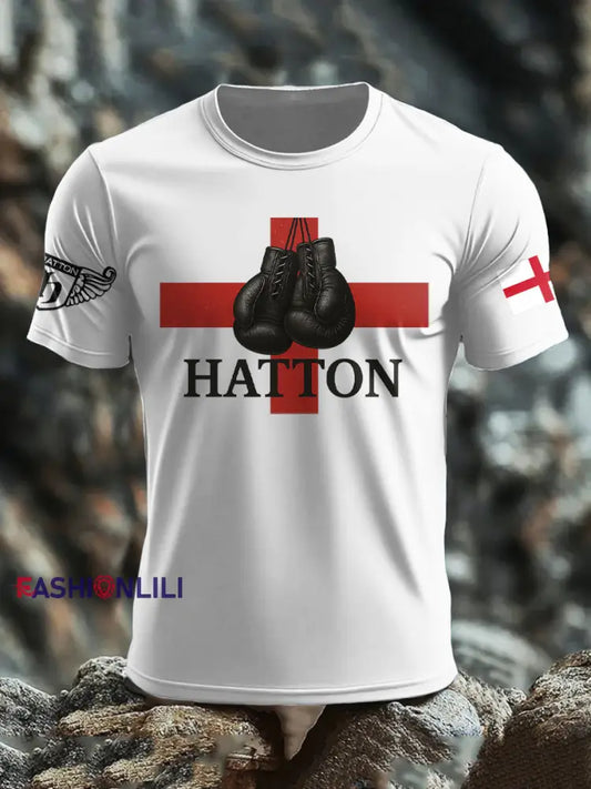 Men’s Boxing Lover Rip Hitman Legend Printed T-Shirt White / S