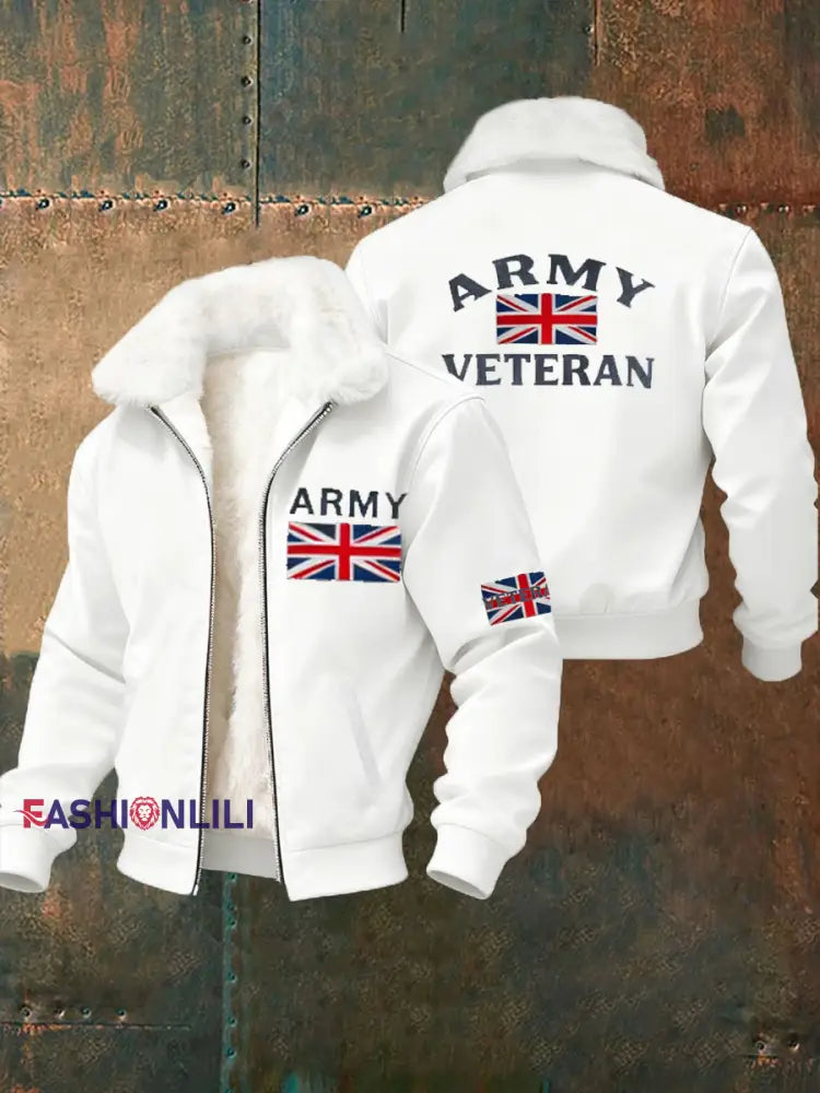 Men’s British ARMY VETERAN Print Sweatshirt White / S