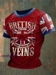 Men’s British Blood Proud Printed T-shirt Red / S