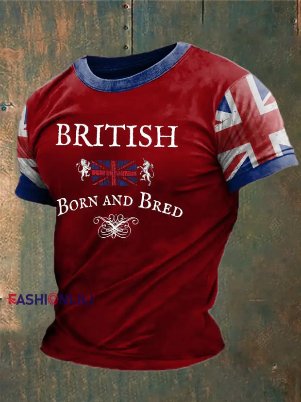 Men’s British Born And Bred Printed T-shirt Red / S