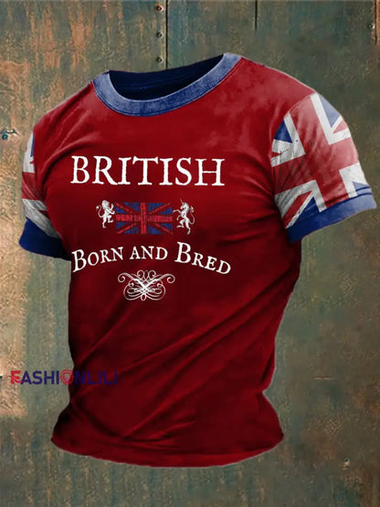 Men’s British Born And Bred Printed T-shirt Red / S