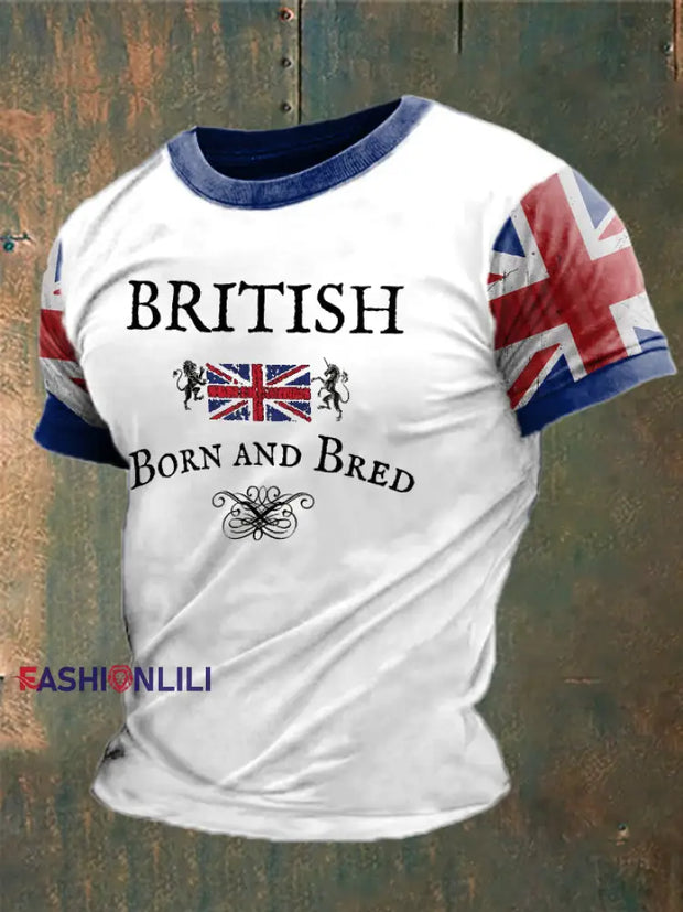 Men’s British Born And Bred Printed T-shirt White / S