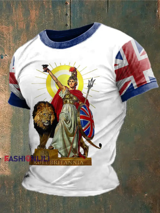 Men’s British Britannia Printed T-shirt White / S