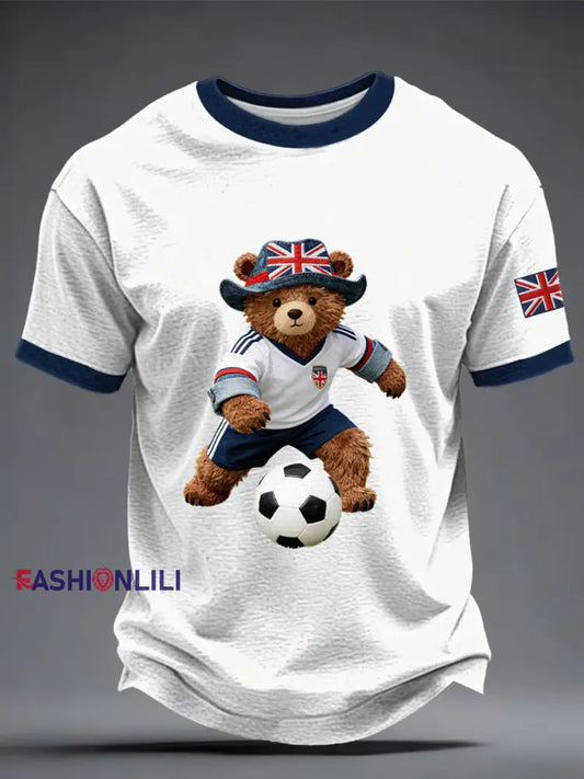 Men’s British football Printed T-shirt White / S