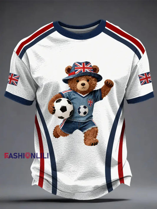 Men’s British football Printed T-shirt White / S