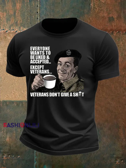 Men’s British humor imitation cotton short sleeved T shirt Black / S