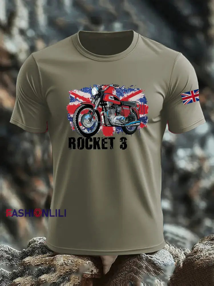 Men’s British imitation cotton short-sleeved T-shirt Army Green / S