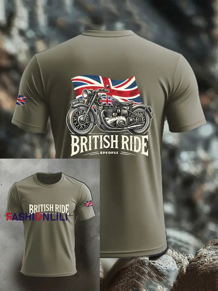 Men’s British imitation cotton short-sleeved T-shirt Army Green / S