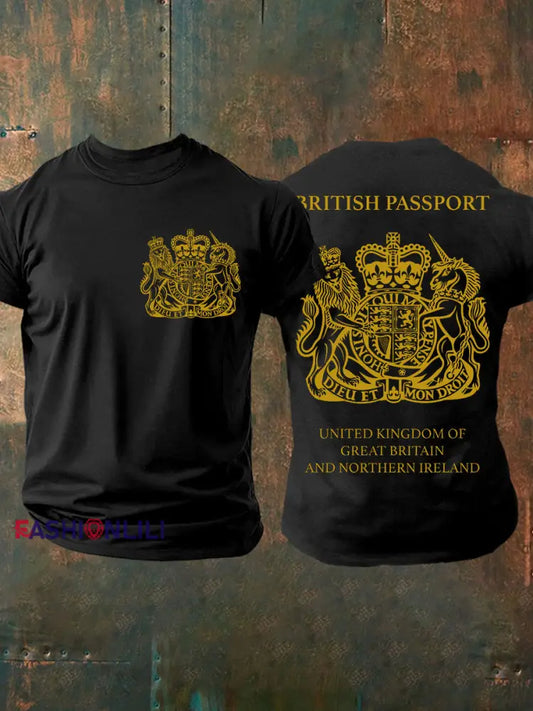Men’s British Printed T-shirt Black / S