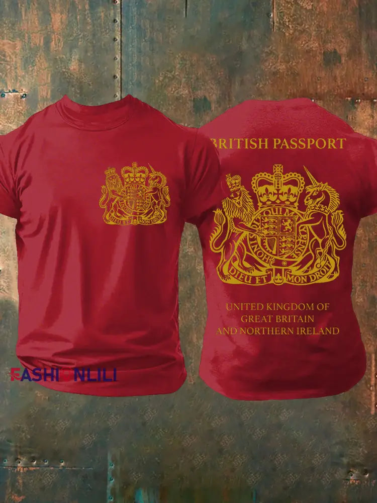Men’s British Printed T-shirt Pure Red / S