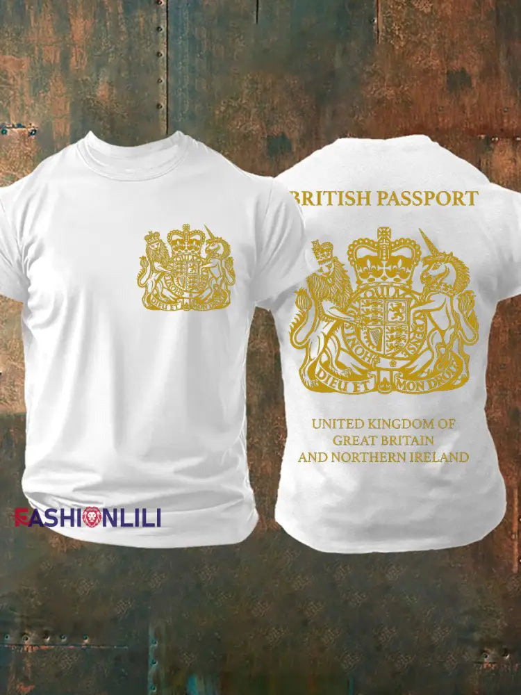 Men’s British Printed T-shirt White / S